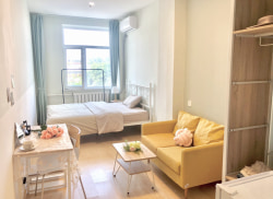 独栋·龙湖冠寓 交通大学店 优质一室时特价房近西安路商圈包供暖可短租押一付一靠近西安路24h免费自习室+免费健身房+24h安保 开间_西南路501号租房