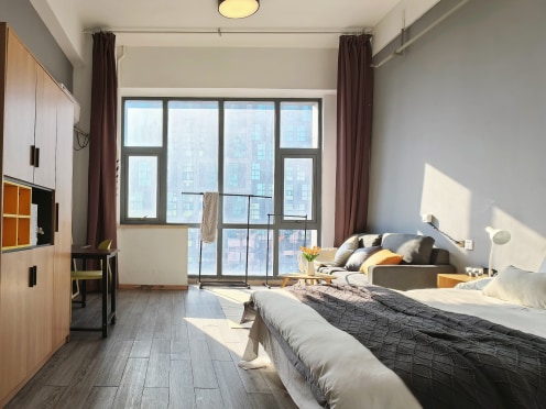 独栋·魔方公寓 昆山高铁站店 整租独立厨卫交通便利 1室1厅