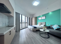 独栋·无锡乐之家公寓 广石路店 直租公寓 7个月起租 朝南采光 落地窗/精装公寓 广石路四号线地铁 民用水电 免费健身房宽带 1室1厅_梁溪瞻江国际人才社区租房