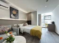 独栋·无锡乐之家公寓 三阳广场店 三阳广场 直租1/2地铁 不短租 采光落地窗 押一付一 免费健身房 1室1厅_崇安寺国际人才社区租房