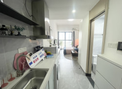 独栋·建方寓 金融中心店 温馨大单间 押一付一 可短租 拎包入住 免中介费 开间_万科金融中心租房