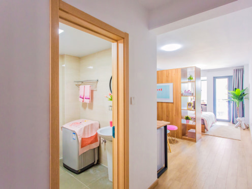 独栋·泊寓 桃园路2店 【超市，菜鸟配套齐全】24小时生活便利特惠江景房 1室1厅