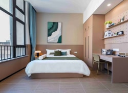 独栋·冠寓 珠海北站店 唐家湾海景房 过冬大促！整面落地窗 4.5米层高  免费健身房 24小时值班 拎包入住 押一付一 开间_天地源上唐府租房