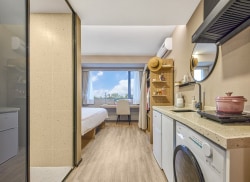 独栋·源悦里青年服务式公寓 国贸店 CBD 优选丨国贸商圈 精装一居 洗烘一体 民用水电 开间_美居中心装修材料城租房