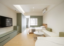 独栋·安泊斐服务公寓 广州天河店 华农华工校区，1.5米双床，智能家具，全新出租 1室1厅_东莞庄路21号租房