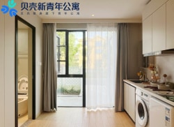 独栋·贝壳公寓 南翔店 南翔地铁站朝南阳光开间/带院子/寂静花园别墅环境/0中介 1室1厅_南翔绿谷租房