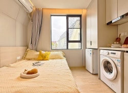 独栋·贝壳新青年公寓 南翔店 眺望绿景11号线/大窗开间/可拎包入住 1室1厅_南翔绿谷租房