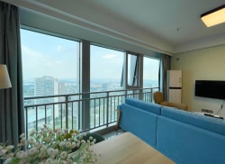 独栋·松寓 专家公寓 贝壳快闪85折优惠！！松寓80平两房一厅，南北通透，靠近地铁口，家电齐全低能耗，可短租月付 2室1厅_创新广场租房