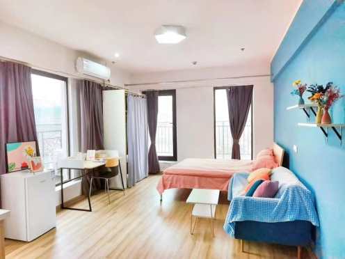 独栋·龙湖冠寓 苏州常熟大科园店 昆承湖旁，永旺，天禧小区，高品质公寓，当天拎包入住 1室1厅