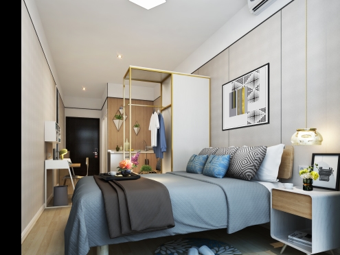 独栋·龙湖冠寓 苏州独墅湖店 2号线沿线整租特惠独门独卫阳台房 开间