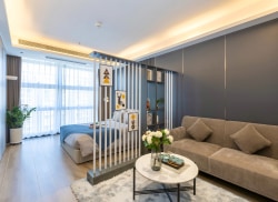 独栋·祥际行政公寓 宝安中心店 【年租超划算】高端精致一房带健身房空中花园书吧 开间_新湖路233号租房