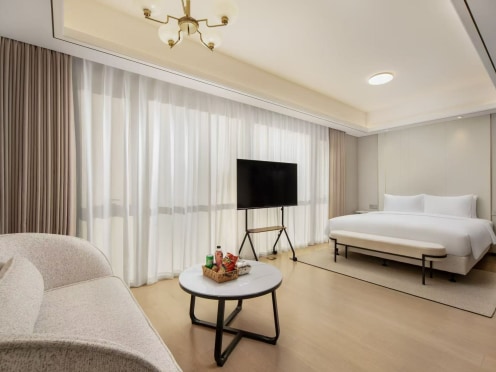 独栋·华贸姑苏里服务公寓 山塘街店 浮白·公寓大床 1室1厅