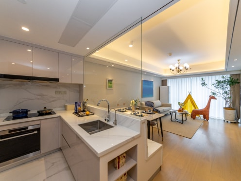 独栋·华贸姑苏里服务公寓 山塘街店 迎旭·两居三床家庭套房 2室2厅