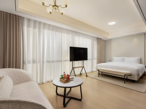 独栋·华贸姑苏里服务公寓 山塘街店 【开发商直租】·浮白·公寓大床 1室1厅