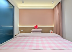 独栋·安欣悦居 万象城商圈店 短租免押，安全，智能，便捷（大飘窗可可粉系） 开间_华锦小区租房