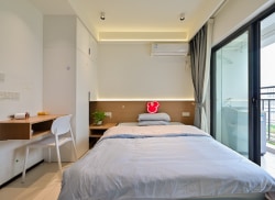 独栋·安欣悦居 万象城商圈店 短租免押，安全，智能，便捷（湖景阳台） 开间_华锦小区租房