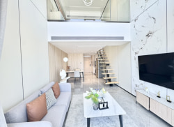 独栋·世纪财富公馆 世纪财富中心B座店 （东海工作特惠）东海6米层高LOFT，菲莉连捷万科旁 拎包入住  配套24安保及健身房 1室1厅_世纪财富中心租房