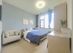 独栋·融寓 天河公园店 【免管理费】可签企业宿舍！全新首发！克莱茵蓝！暨南大学旁！标准单间 开间_黄埔大道中路123号租房