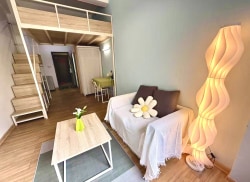 独栋·泊寓 创想公社店 【开工季首月减600】近体育中心 电梯精装公寓 押一 无中介费 猫咪友好 开间_敬业路51-009号租房