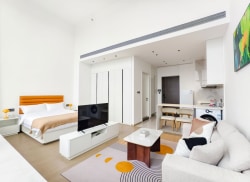 独栋·深合合寓 华润万象店 61平大单间 限时特惠  家电齐全 空间宽敞 国企直租 景色优美 落地大窗 开间_横琴万象世界租房