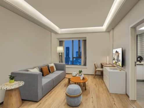 独栋·城发雅院酒店公寓 六沟垅店 精装两室/六沟垅地铁站/临近湘江/长租限时特惠 2室1厅