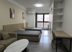 独栋·租建投安居公寓 合生社区并州帝景店 每月减免240仅限前十月，近地铁 免费健身房 71平米双床一居 可月付 押一付一 拎包入住--73 1室1厅_合生并州帝景租房