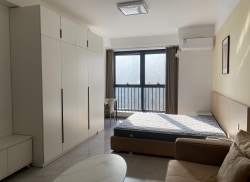 独栋·租建投安居公寓 合生社区并州帝景店 国企直租每月立减128 拎包入住 精装一字开间 可公积金支付 朝南--81 1室1厅_合生并州帝景租房