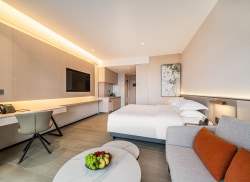 独栋·铂顿元世纪 翠亨新区店 【豪华湖景/城景大床房】年底特惠可15天短租 免水电送网络 精装带阳台 拎包入住 1室1厅_铂顿元世纪租房