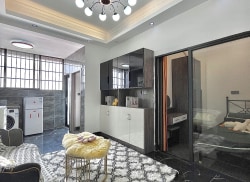 独栋·超寓 市桥店 市桥 全采光 带阳台 美食一条街 可养宠物 拎包入住 精装平层两房701 2室1厅_华宝楼租房