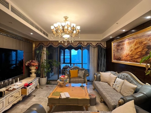 独栋·蜀逸居 富力中心店 套三双卫实图实价0中介可月付随时可看房 3室1厅