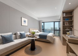 独栋·中盈菁英公寓 南山科技园店 高新中站地铁口、腾讯字节首选、交通便利、外卖快递可送上楼、短租无涨幅、长租每月租金减500元 开间_讯美科技广场租房