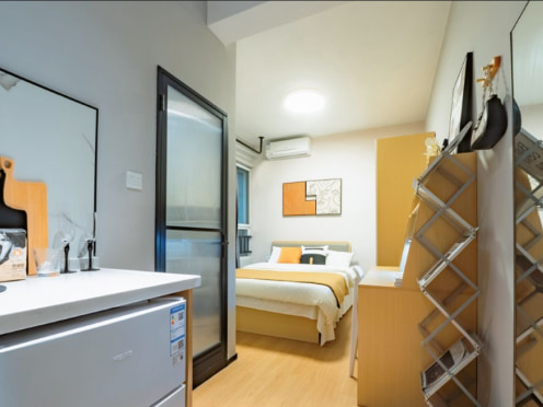 独栋·冠寓 武汉汉阳四新店 【首月立减200！】永旺泰富城地铁3+12号线，企业学生享优惠，民用水电！ 1室1厅