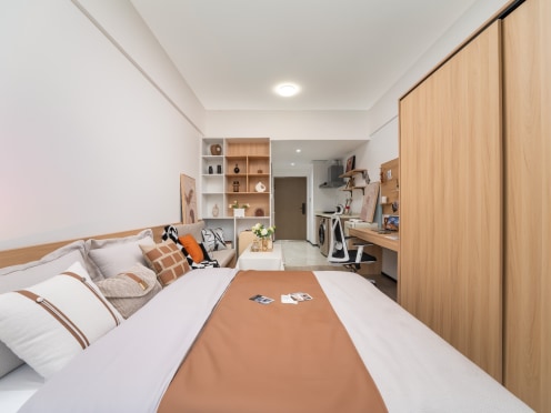 独栋·泊寓 产发泊寓北宸之光店 洛口附近·人才公寓·连锁品牌直租·无中介费·整租一居室·独立卫浴·24h安保管家 开间