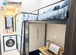 独栋·贝壳新青年公寓 龙漕路店 长租限时特价·徐汇3/12号线150m/超值特价整租/民用水电/可月付 开间_申懋商务中心租房