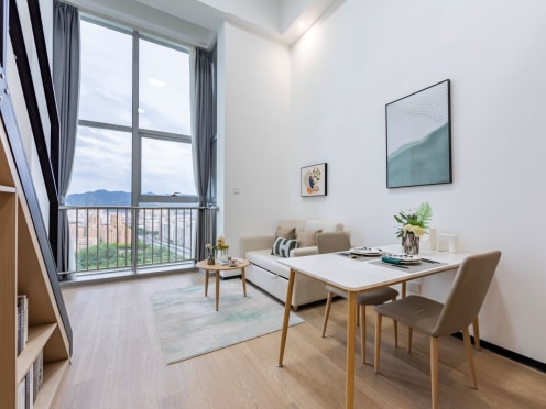 独栋·龙湖冠寓 宁波北仑青创大厦店 近地铁复式网红公寓 0中介费 精装拎包入住保租房民用水电 1室1厅