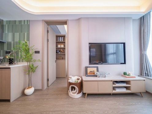 独栋·方隅公寓 郫都店 豪华一室一厅  全景落地窗 精装修 家具齐全 拎包入住 免费健身 1室1厅