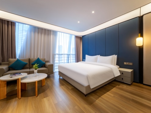 独栋·朗诗寓 苏州湾翎国际精英社区店 整租1室1厅1卫 酒店式公寓湖景视野开阔，无中介 1室1厅