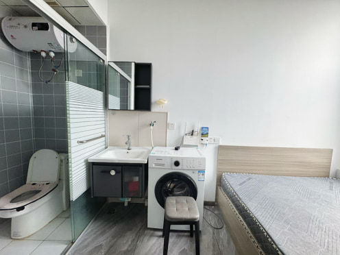 独栋·合木公寓 爱奇寓世贸广场店 世贸广场精装电梯采光暖居H户型直租 开间