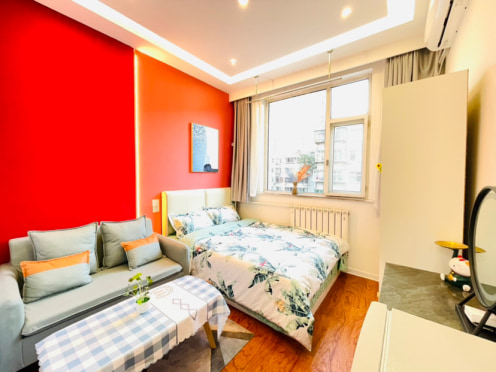 独栋·花生城市青年公寓 博物院店 无中介費 博物馆（地铁口）财富大厦一室整租拎包入住 开间