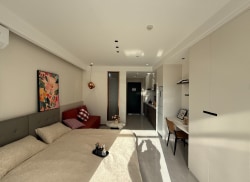 独栋·奶咖公寓 钱江新城店 【新店开业】昙花庵路地铁口 全屋定制 内包阳台 1室1厅_塘工局路租房