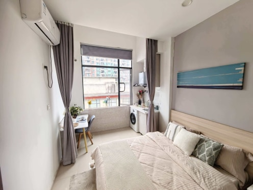 独栋·安景寓 天河客运站店B7栋 广交会精选 可短租 3号线天河客运站始发站  近五山华南理工  品质阳光大单间 民用水电 开间