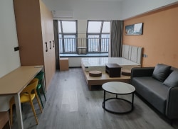 独栋·柚米 乐之家公寓广石路店 4号线广石路地铁口！精装一居超大外窗 限时特惠！民用水电 1室1厅_丰涵家园租房