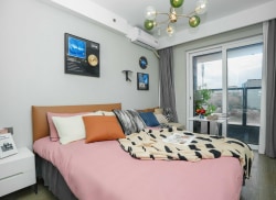 独栋·柚米寓 城投柚米社区 高新区温馨一居带阳台 押一付一可做饭 近5号线东部新城 1室1厅_丹桂路9号租房