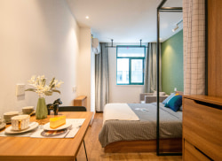 独栋·柚米寓 无锡三阳广场店 整租直租、0中介费年前促销！三阳广场地铁口！租期灵活可月付 1室1厅_中国平安大厦租房