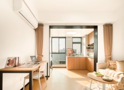 独栋·柚米 西安高新南柚米寓 门店直租 奶油风拎包入住 雁塔第三学校旁 柚米品牌公寓 精装整租 配套齐全 可长租 1室1厅_竹园阳光嘉苑租房