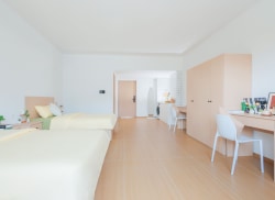 独栋·开源安屿公寓 开源安屿公寓洛江店 【温馨双人宿舍】家具齐全 拎包入住  一个月起租  押一付一无中介  包物业宽带 免费健身 1室1厅_福滨街1号租房