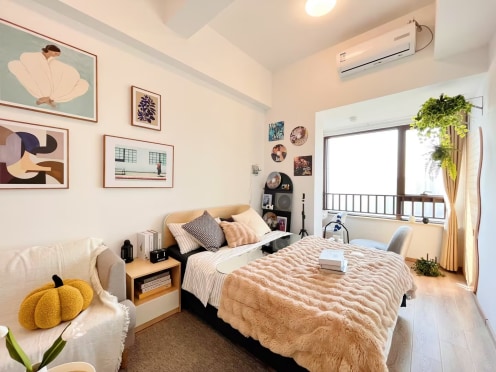 独栋·瑞居 花桥店 盛夏安亭花桥通勤零距离【温馨奶油风】长租优惠大 1室1厅