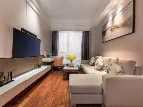 独栋·瑞贝庭公寓 苏州金鸡湖博览中心瑞贝庭公寓酒店 临近金鸡湖、圆融时代广场、诚品书店、苏州国际博览中心 1室1厅