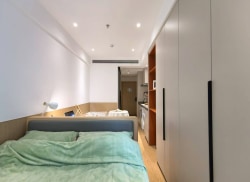 独栋·贝壳海盐公寓 大宁店 【上海马戏城百米】精装一室户/民用水电/拎包入住/无中介费 1室1厅_大宁财智中心租房