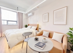 独栋·贝壳海盐公寓 真如店 普陀地铁房150m/步行3min/免费健身房/春节特惠 1室1厅_静宁路租房